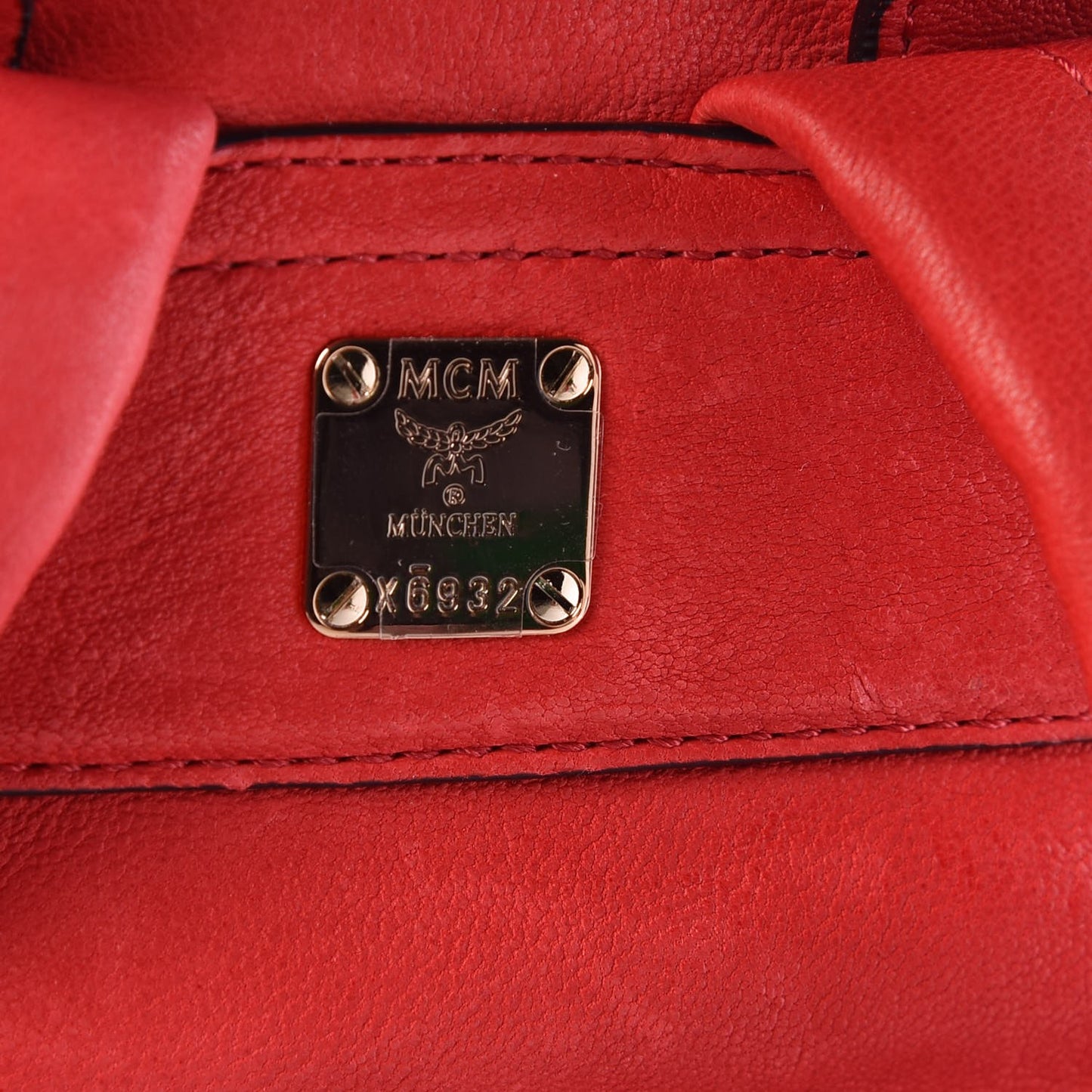 Lambskin Fox Fur Small Stark Insignia Backpack Red