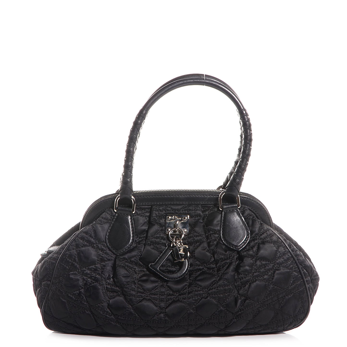 Satin Cannage Charming Doctors Bag Black