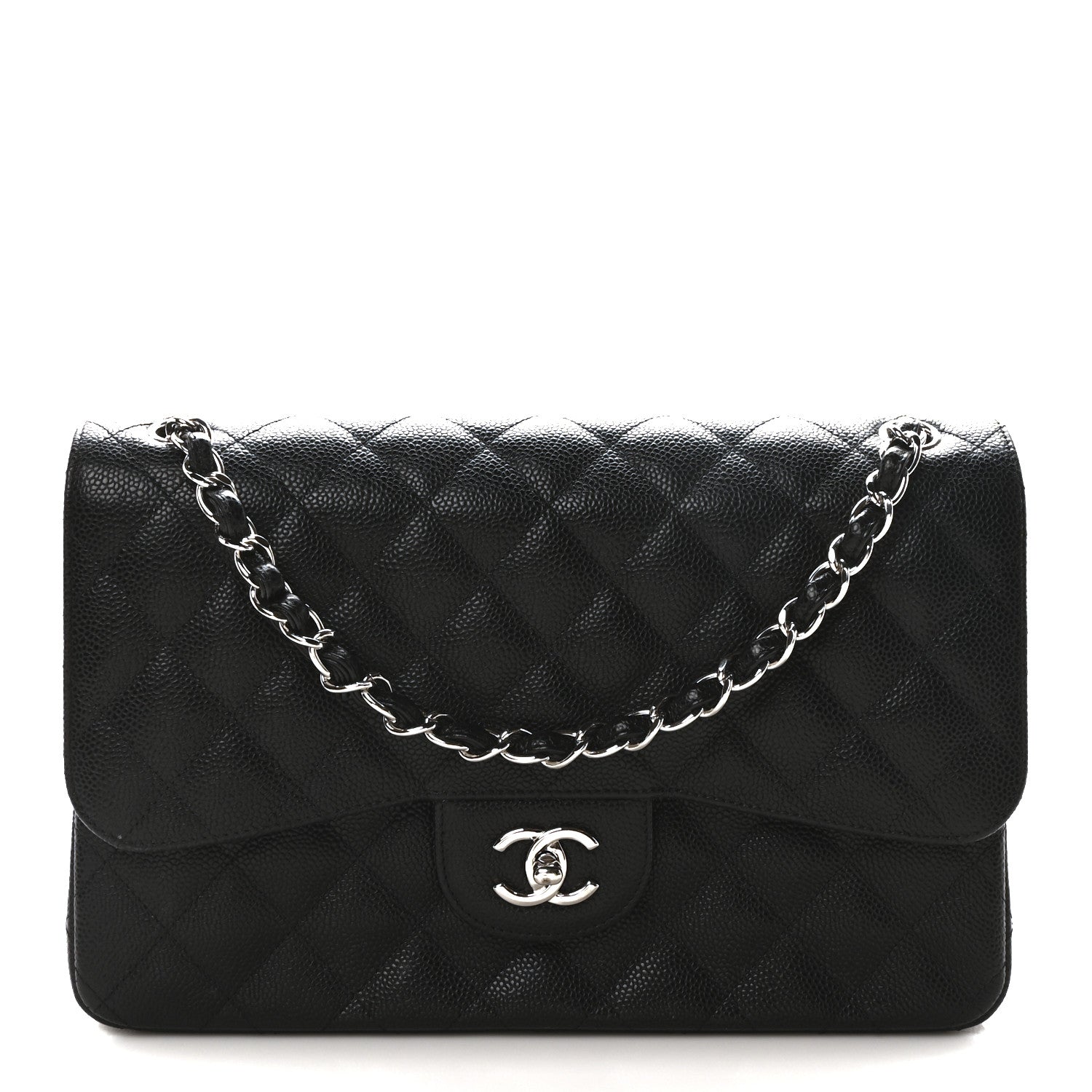 Chanel Caviar Quilted Jumbo Double Flap Black 1 of 11