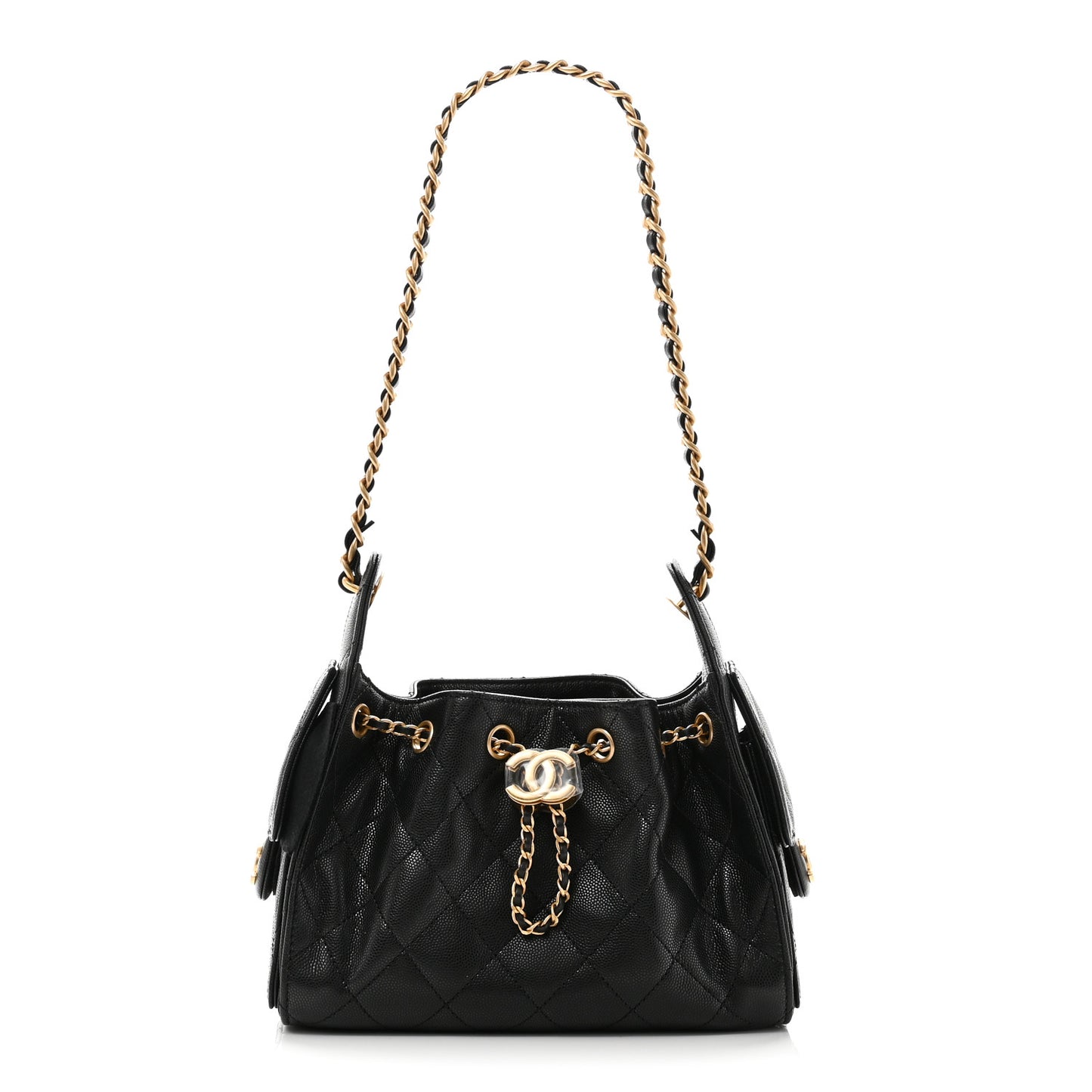 Caviar Quilted Mini Chanel 25 Handbag Black