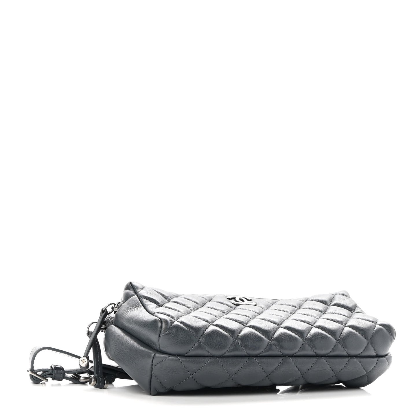 Calfskin Quilted Waist Bag Dark Grey