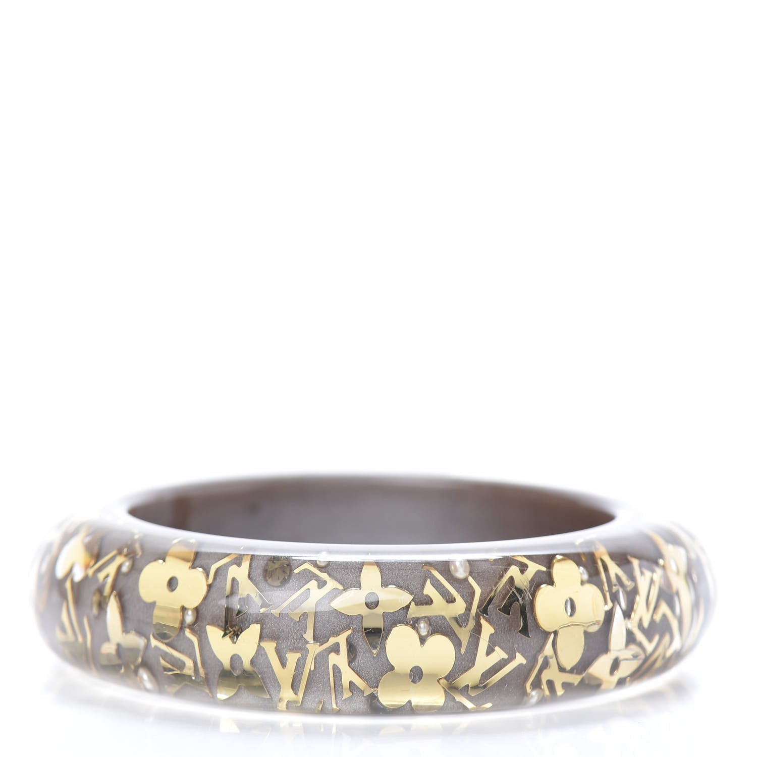 Louis Vuitton Resin Swarovski Medium Inclusion Bracelet GM Praline 3 of 4