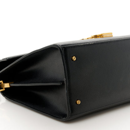 Saint Laurent Grain de Poudre Medium Classic Monogram Cassandra Top Handle Black Rouge Legion 10 of 12