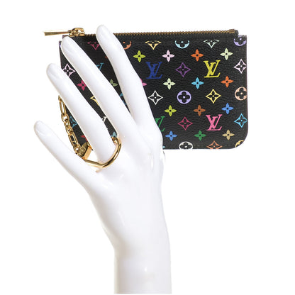 Louis Vuitton Monogram Multicolor Key Pouch Black Violet 2 of 8