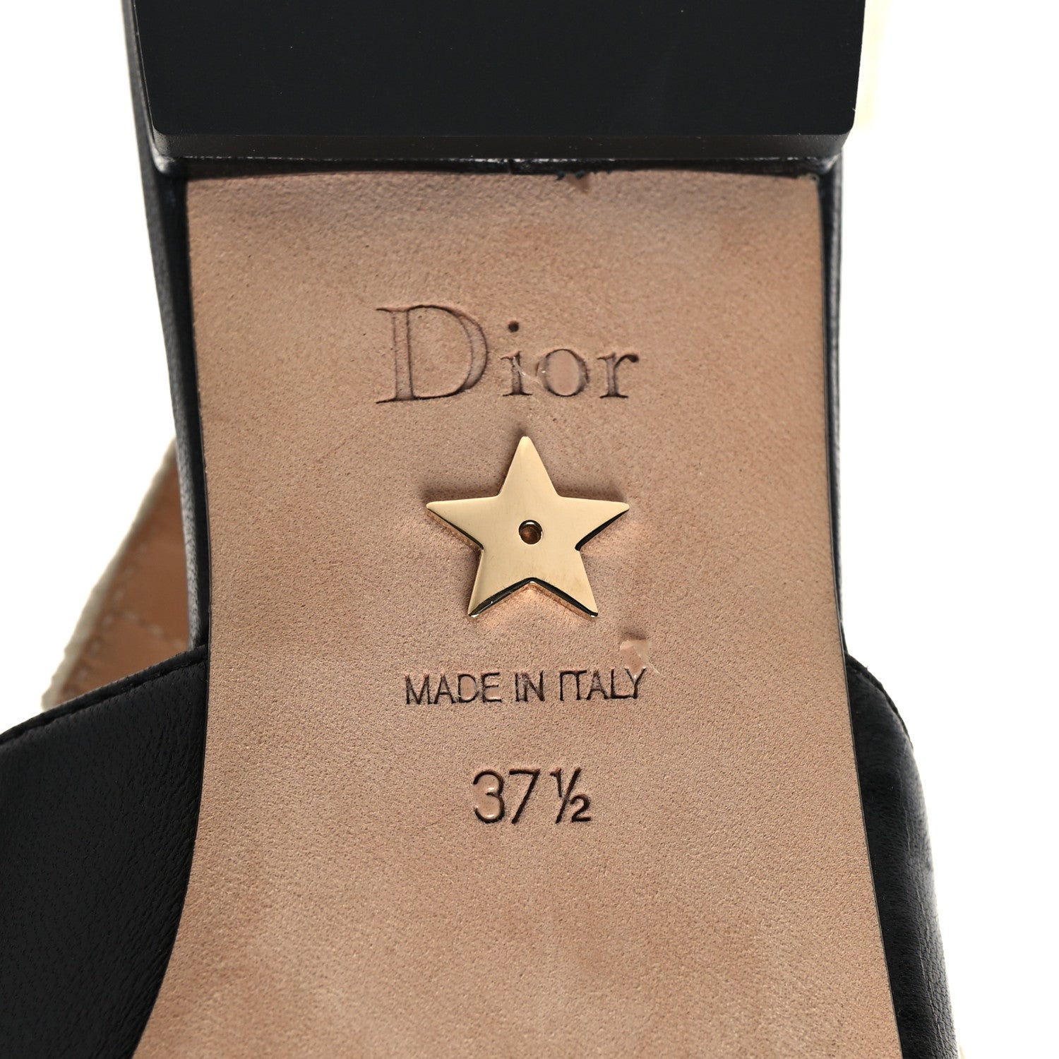 Christian Dior Lambskin Ribbon J'Adior Slingback Ballet Flats 37.5 Black 7 of 8