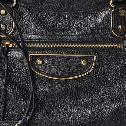 Balenciaga Chevre Gold Metallic Edge Hardware Velo Black 16 of 16