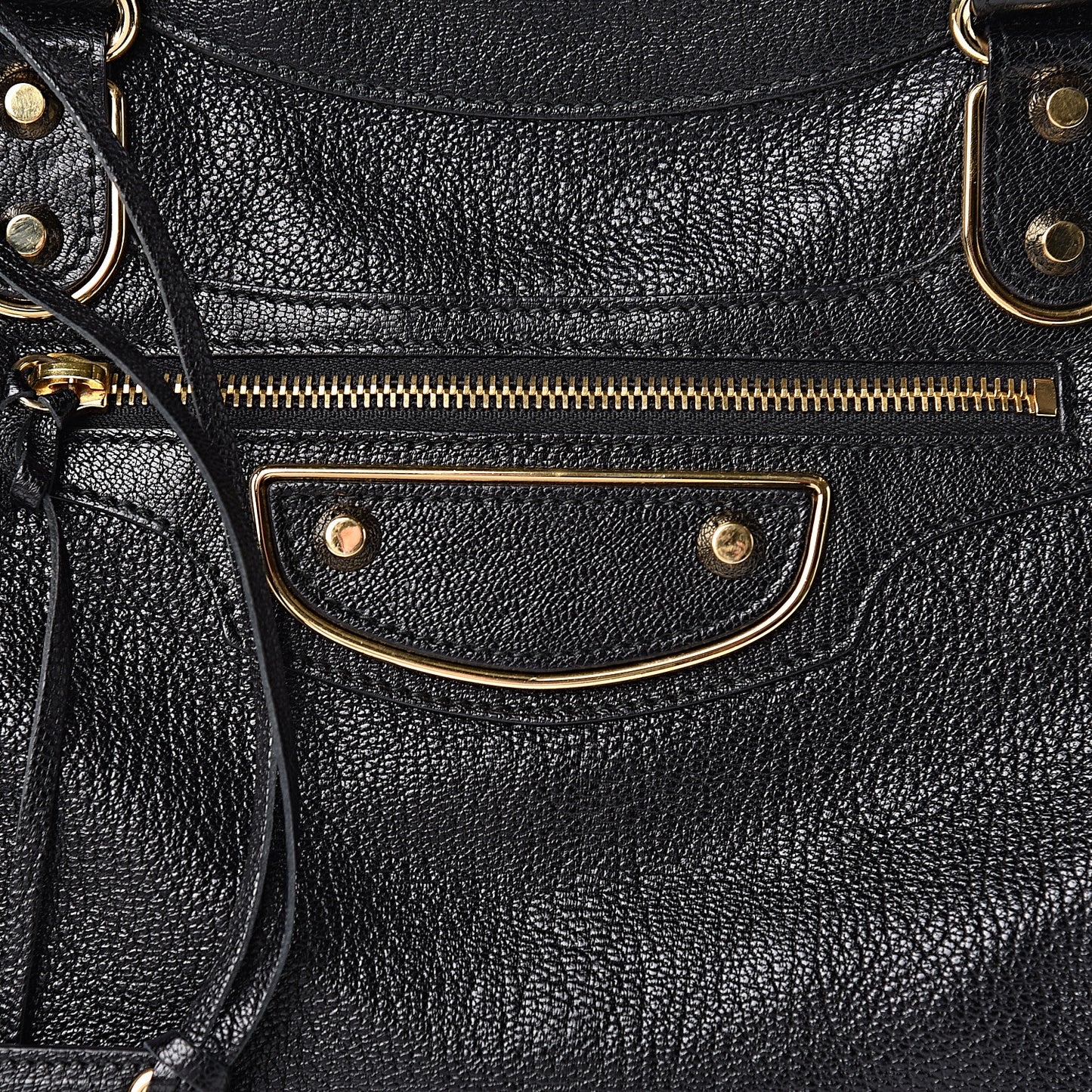 Chevre Gold Metallic Edge Hardware Velo Black