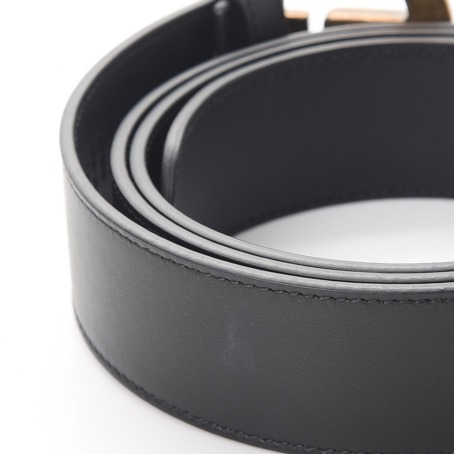Moon Calfskin Double G 40mm Belt 105 42 Black