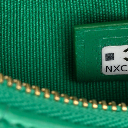 Chanel Lambskin Quilted Mini Chain Around Hobo Green 7 of 11