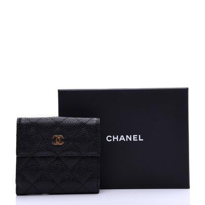Chanel Caviar Quilted Compact French Flap Wallet Black 12 of 12