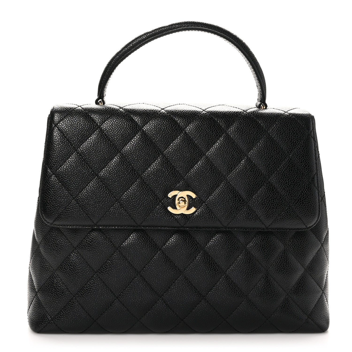 Chanel Caviar Quilted Jumbo Kelly Flap Black 1 of 9