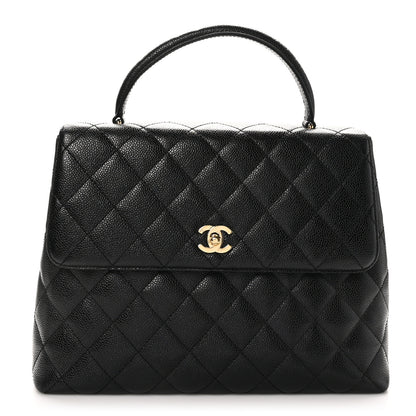 Chanel Caviar Quilted Jumbo Kelly Flap Black 1 of 9