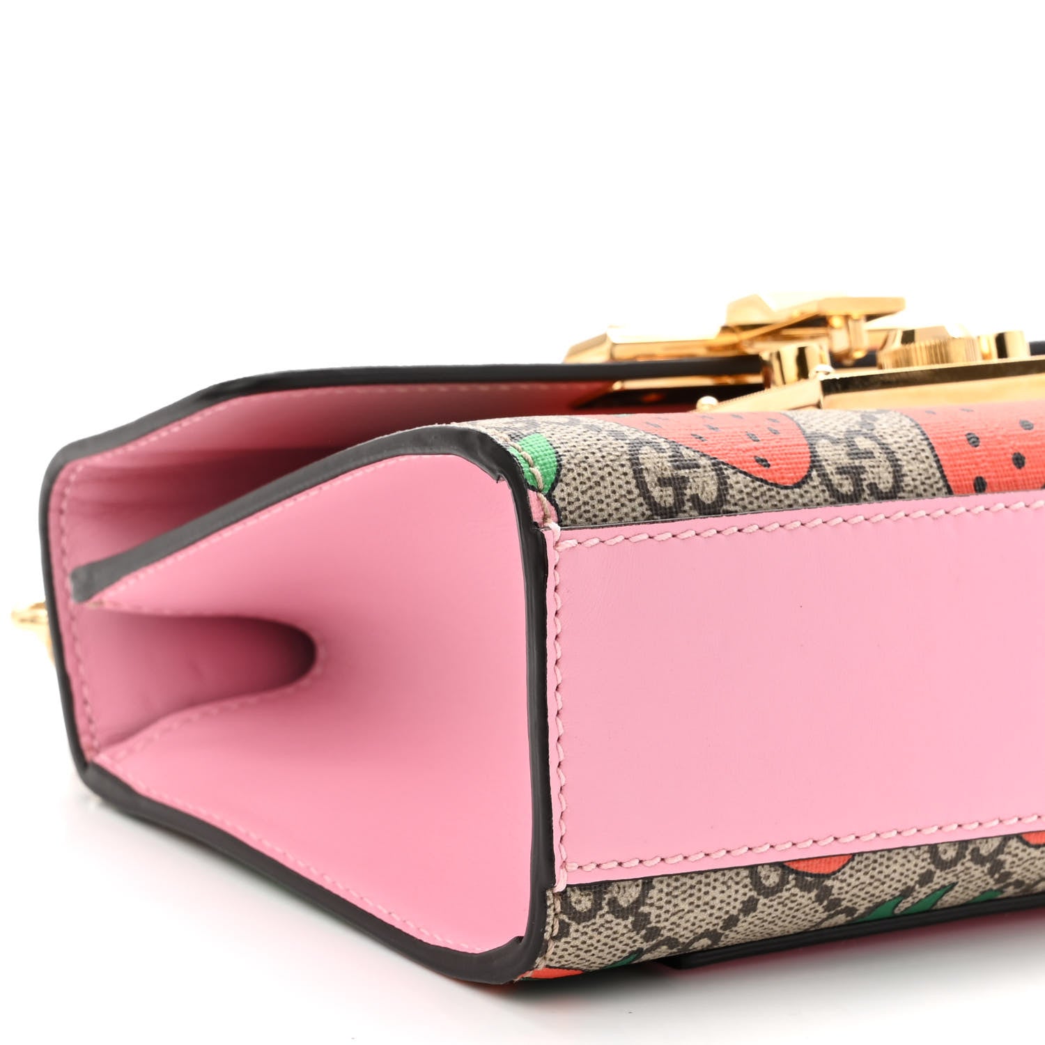 Gucci GG Supreme Monogram Strawberry Small Padlock Shoulder Bag 8 of 11