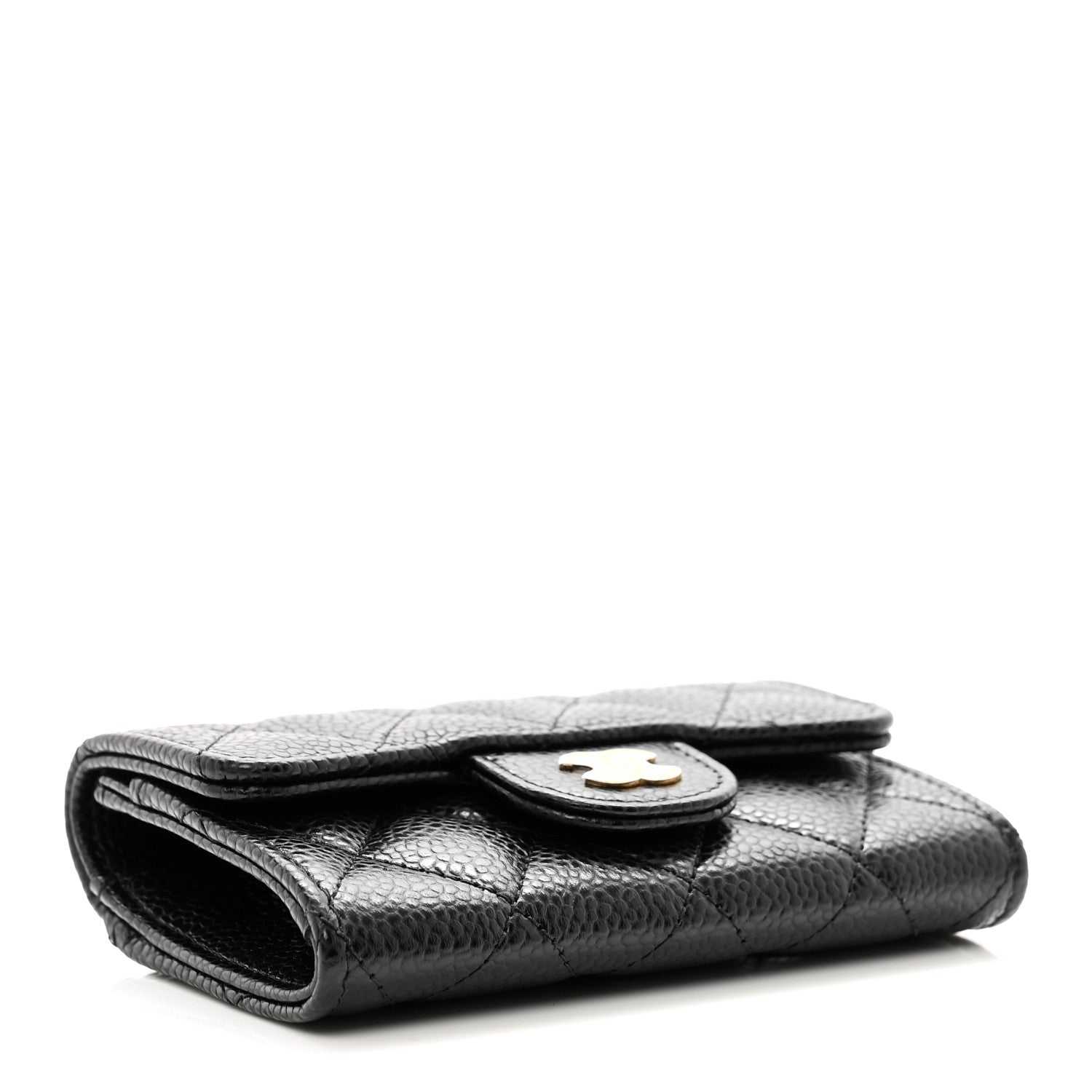 Chanel Caviar Quilted Flap Card Holder Wallet Black 4 of 9