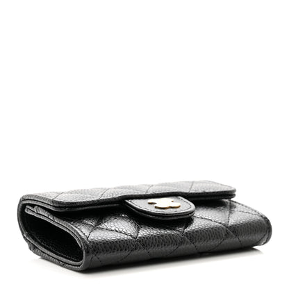 Chanel Caviar Quilted Flap Card Holder Wallet Black 4 of 9