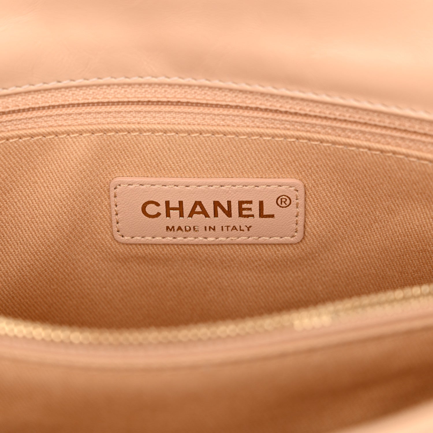 Chanel Calfskin Chevron Quilted Medium Coco Handle Flap Beige 6 of 11