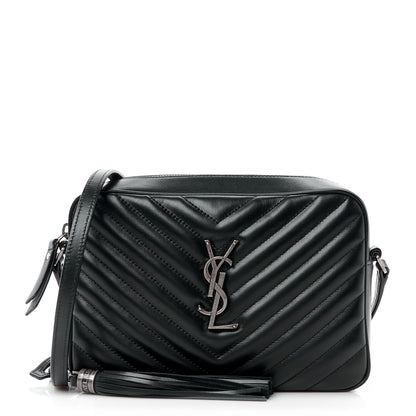 Saint Laurent Calfskin Matelasse Monogram Lou Camera Bag Black 1 of 11