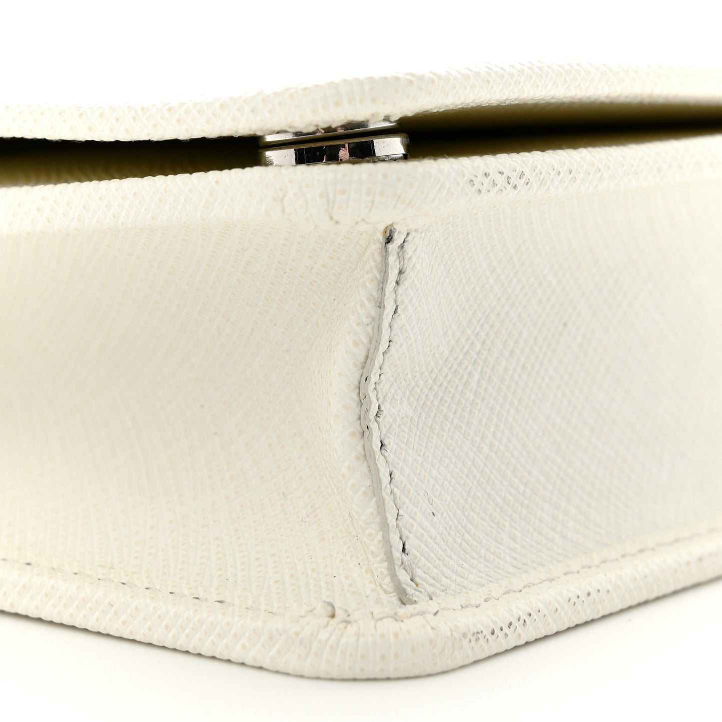 Saffiano Lux Crossbody Bag White