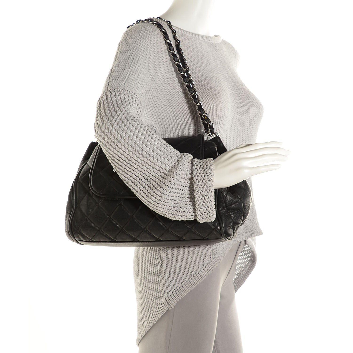 Chanel Caviar Quilted Timeless Accordion Flap Black 2 of 7
