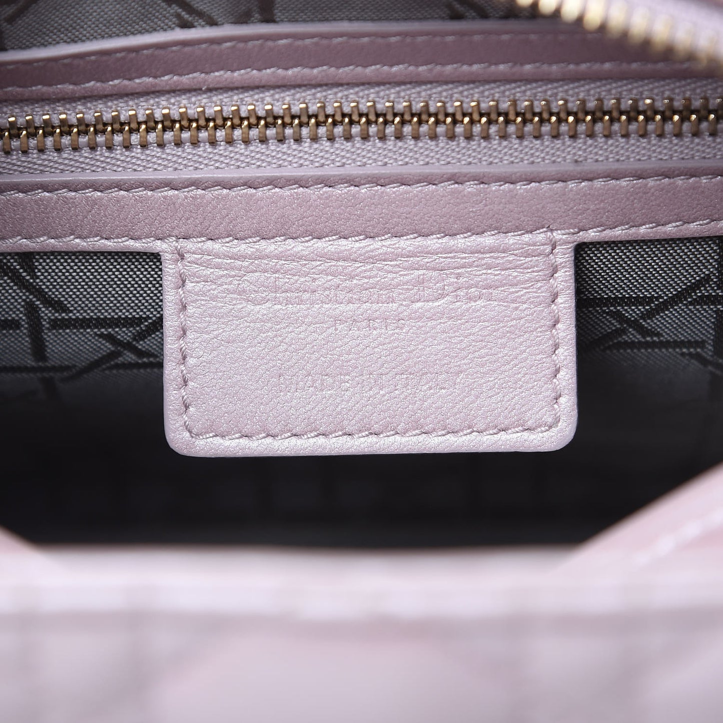 Pearly Lambskin Cannage Medium Lady Dior Lotus