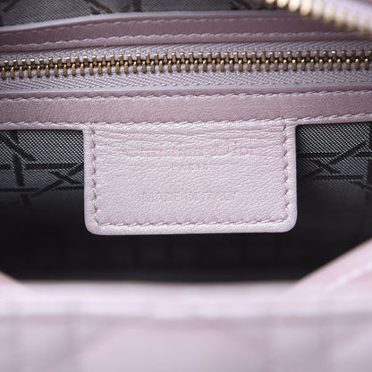 Christian Dior Pearly Lambskin Cannage Medium Lady Dior Lotus 6 of 13