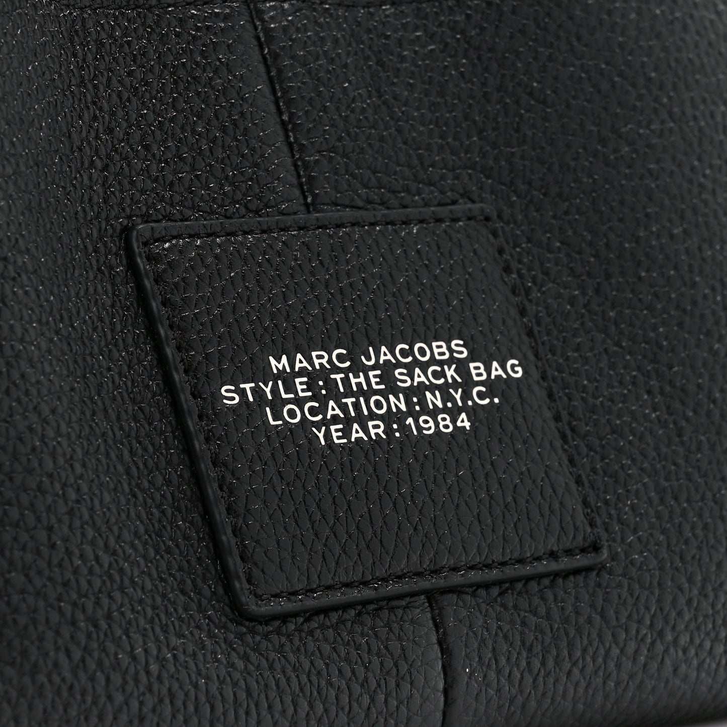 Grained Calfskin Mini The Sack Bag Black