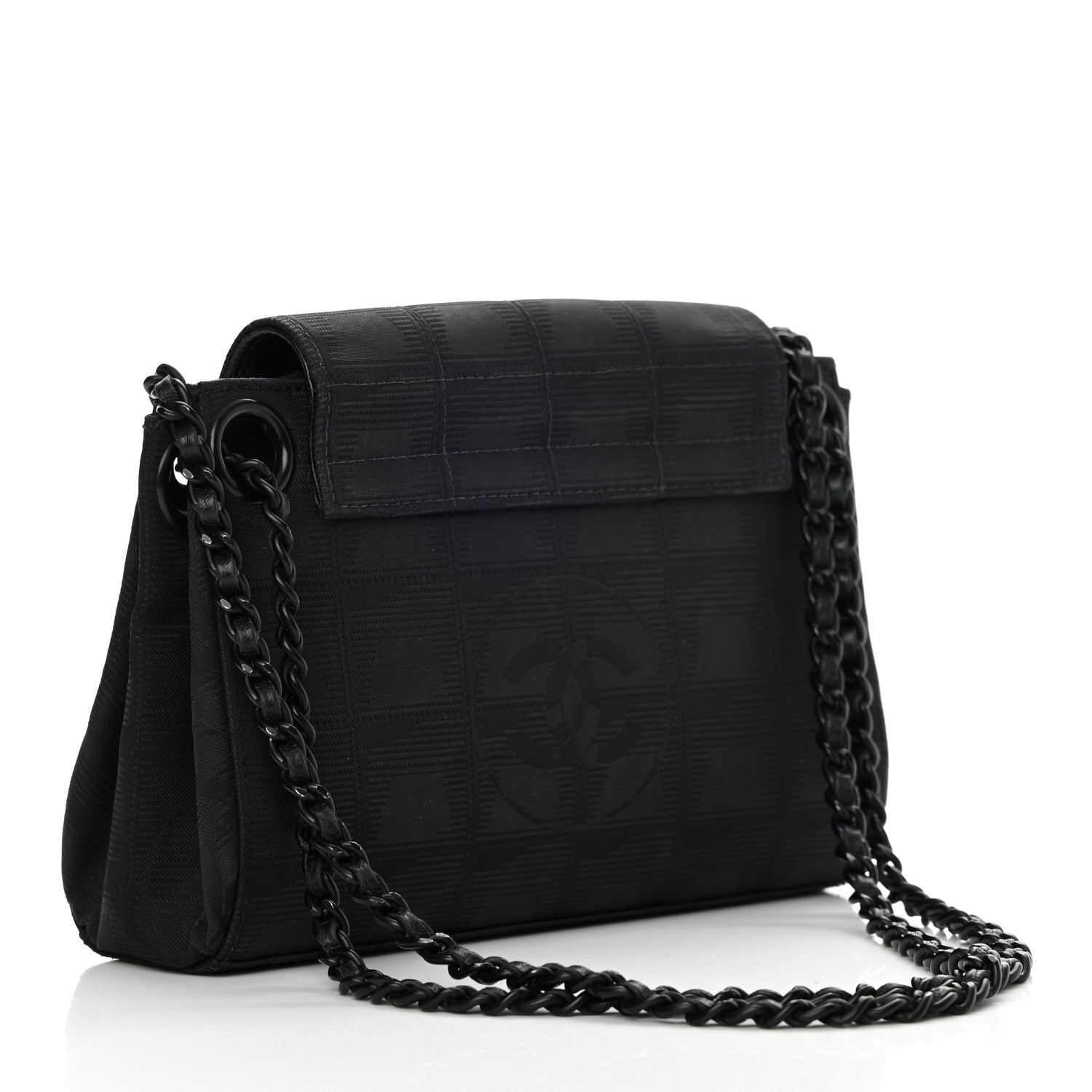 Chanel Nylon Mini Travel Accordion Flap Black 3 of 16
