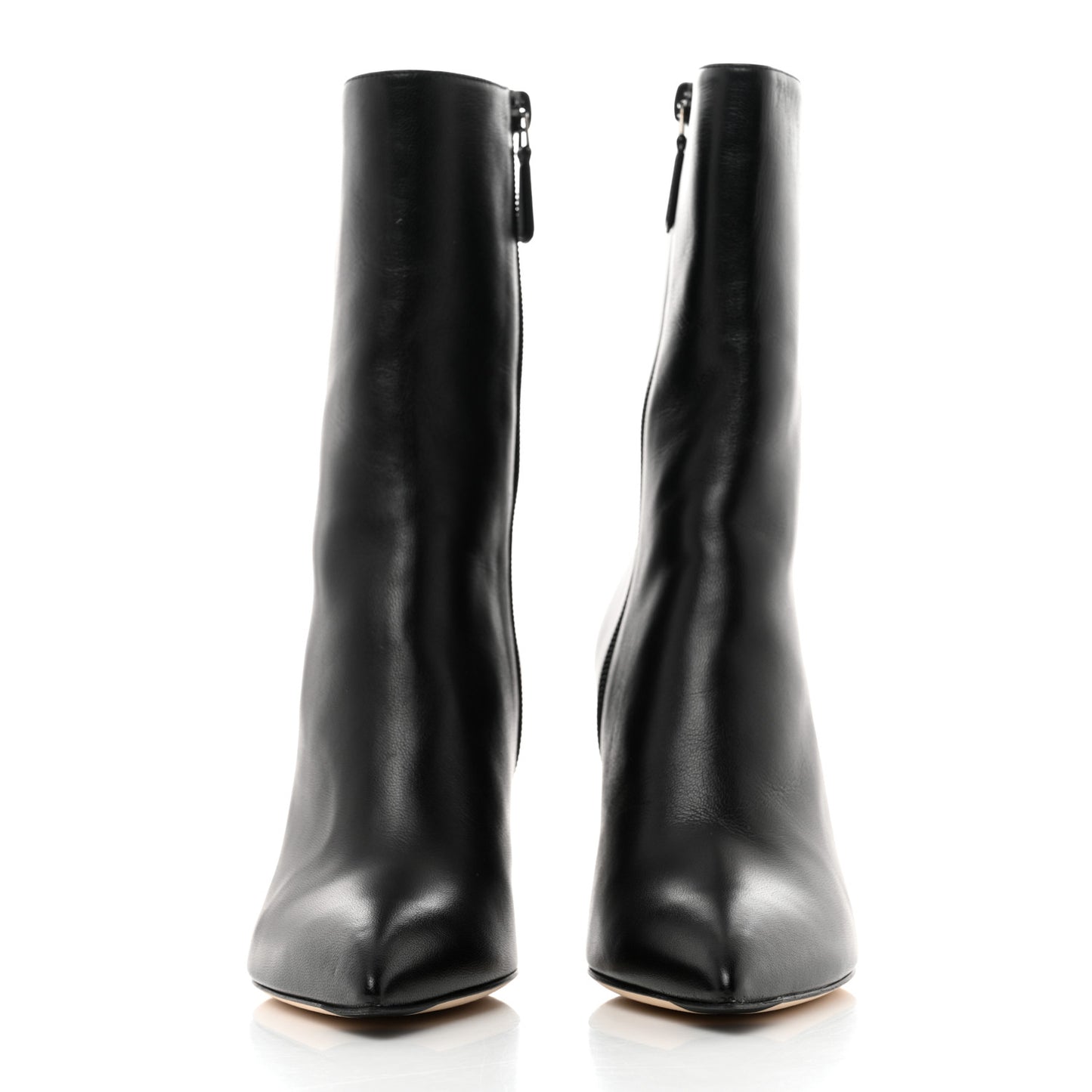 Lambskin Pearl Snake Ankle Boots 35 Black