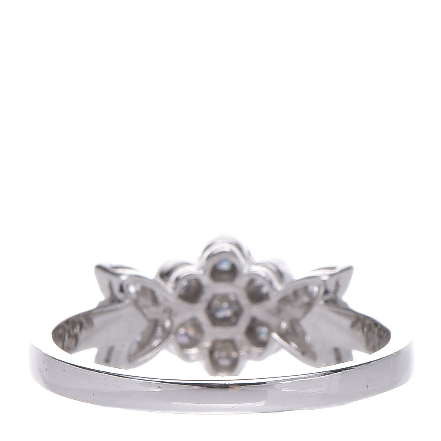Platinum Diamond Blossom Flower Ring 48 4.5