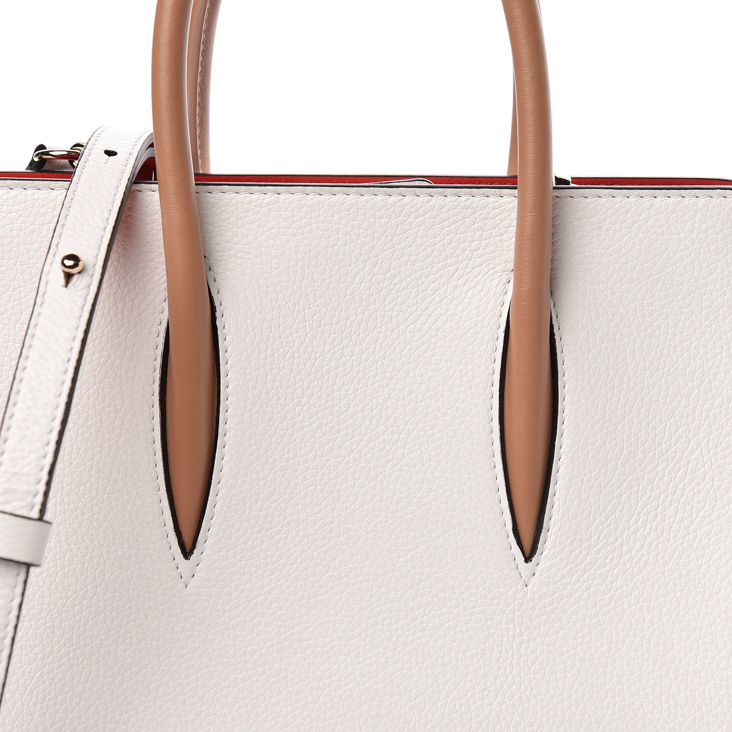 Calfskin Patent Studded Small Paloma White
