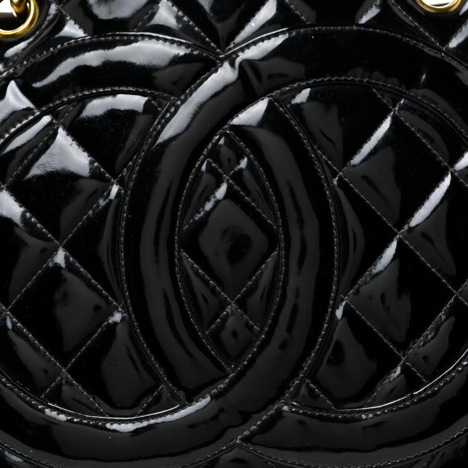 Chanel Patent Quilted Timeless CC Tote Black 7 of 27