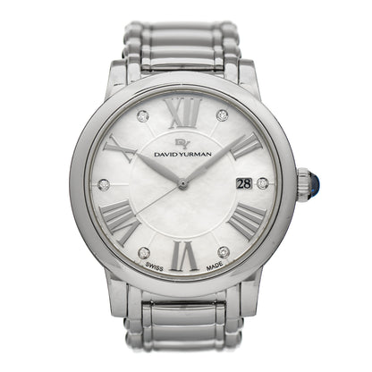 David Yurman Stainless Steel Diamond Mother of Pearl 38mm Classic Quartz Watch 1 of 4