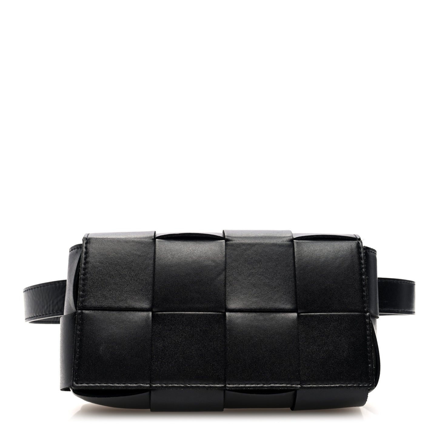 Nappa Maxi Intreccio The Belt Cassette Bag Black