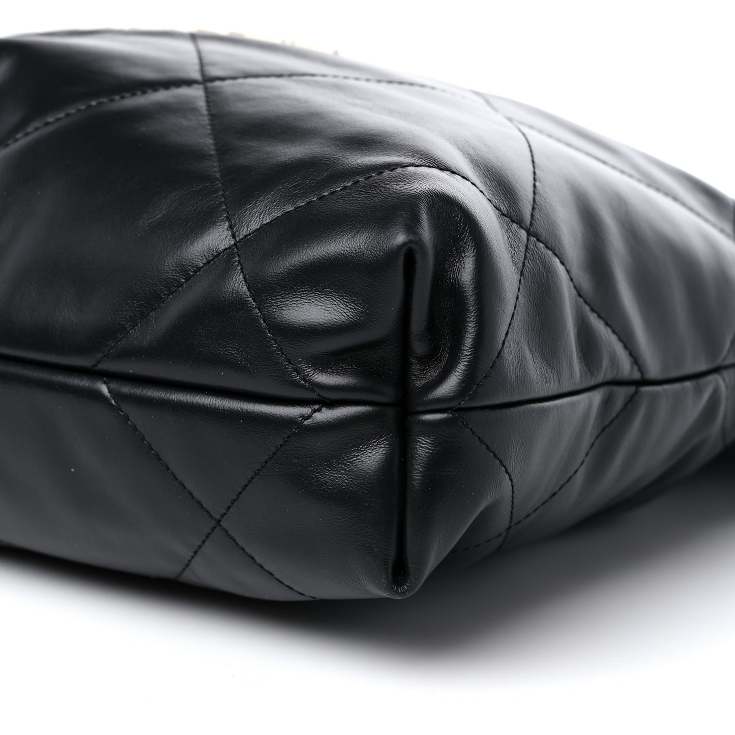 Calfskin Quilted Small Chanel 22 Black
