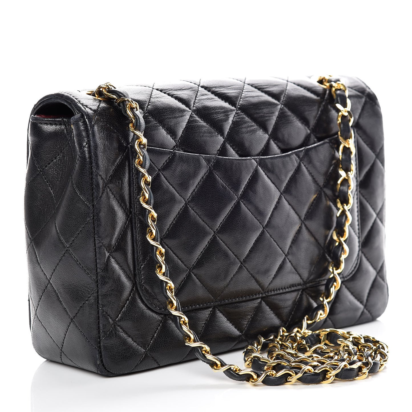 Lambskin Quilted Small Single Flap Black