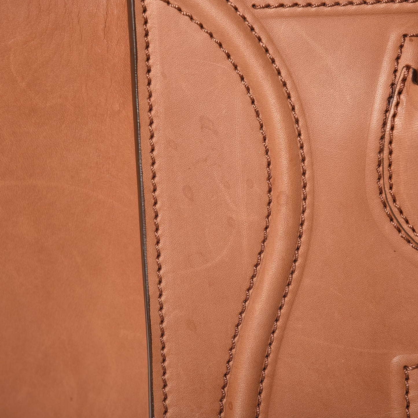 Natural Calfskin Medium Phantom Luggage Tan