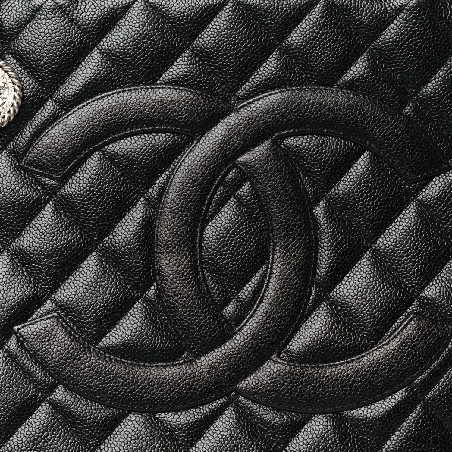 Chanel Caviar Quilted Medallion Tote Black 7 of 9