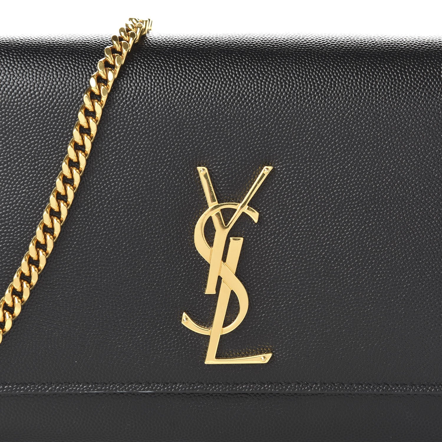 Saint Laurent Grain De Poudre Medium Classic Monogram Kate Satchel Black 9 of 9