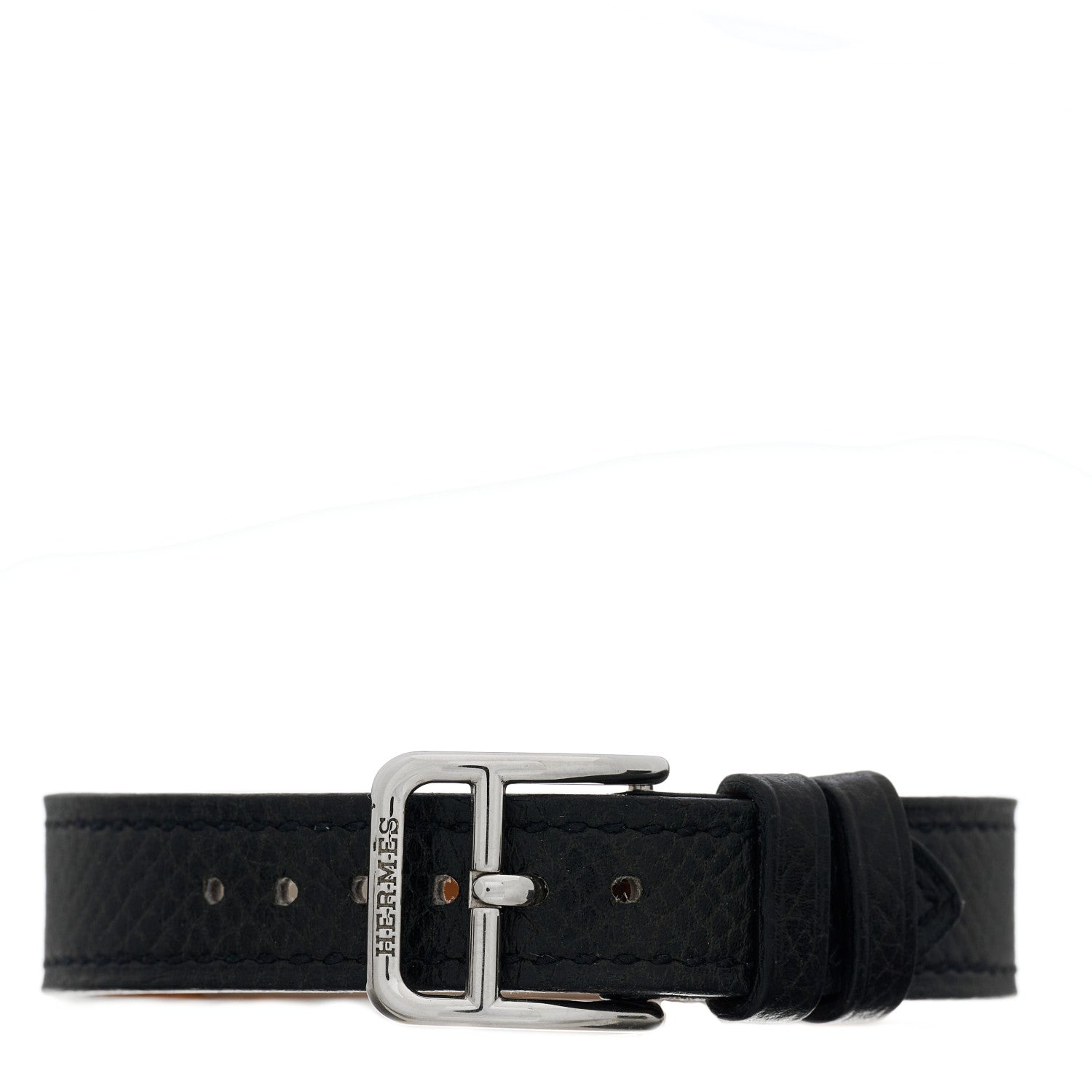 Hermes Stainless Steel Epsom 20mm Kelly Cadena Quartz Watch Noir 4 of 5