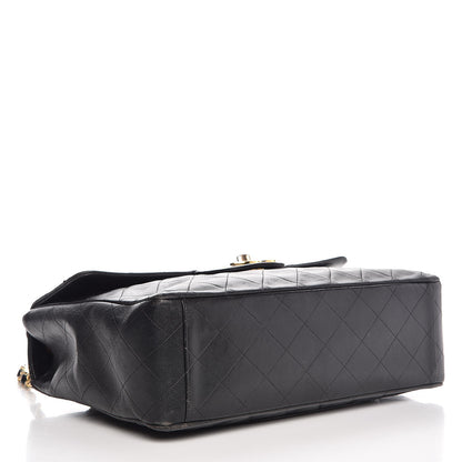 Chanel Lambskin Quilted XL Jumbo Single Flap Black 4 of 20