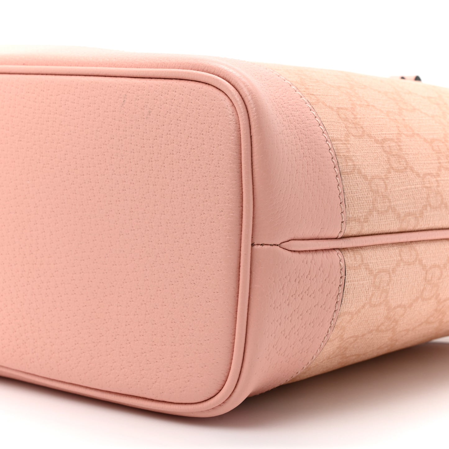 GG Supreme Monogram Textured Dollar Calfskin Medium Ophidia Shoulder Tote Bag Rose Pink