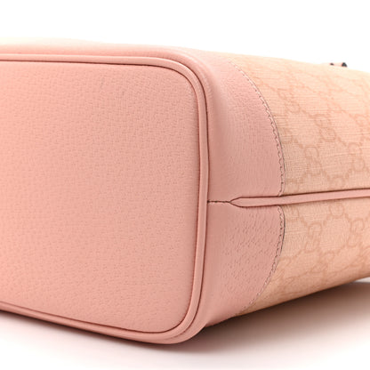 Gucci GG Supreme Monogram Textured Dollar Calfskin Medium Ophidia Shoulder Tote Bag Rose Pink 9 of 13