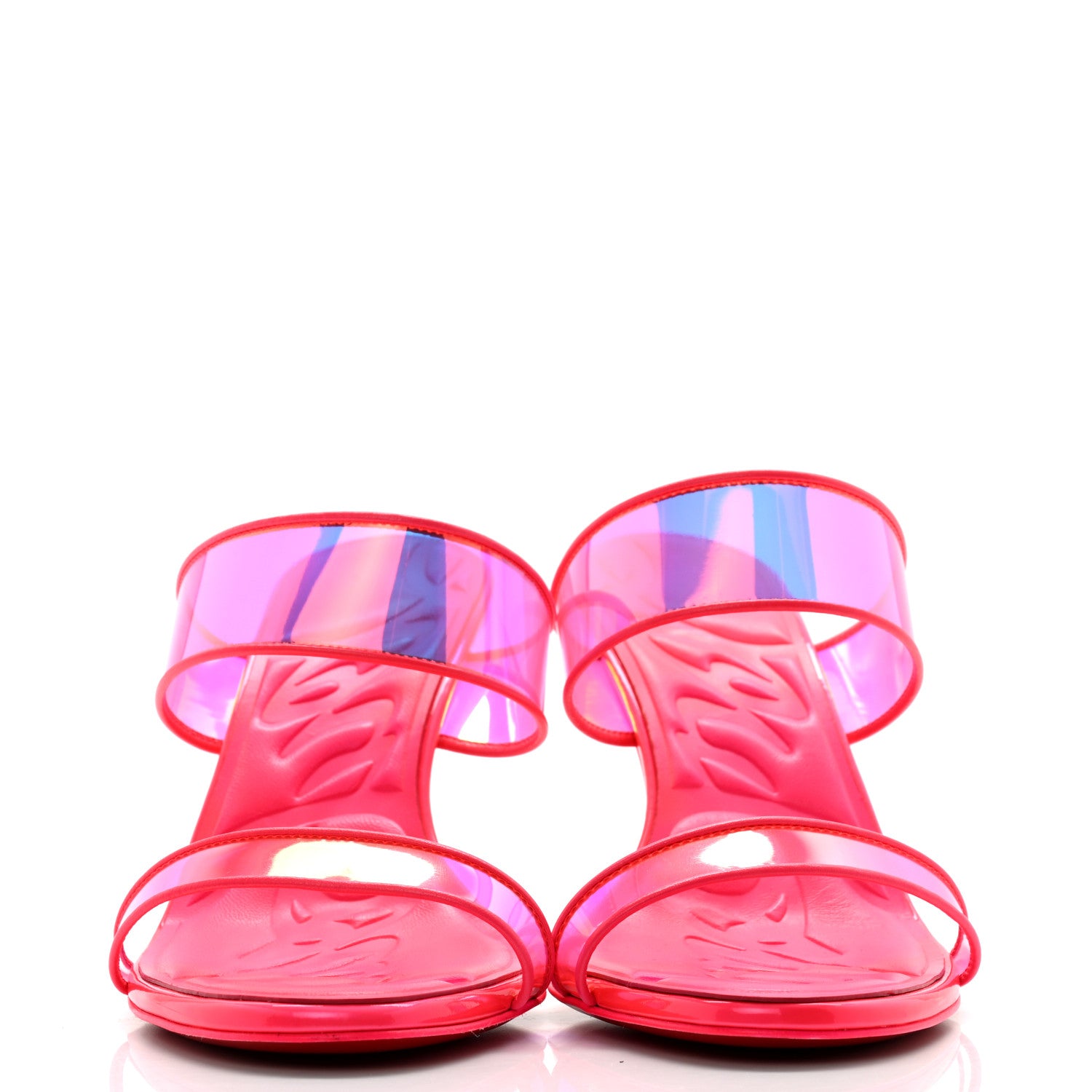 Christian Louboutin PVC Just Loubi 85 Sandals 39 Fluo Pink 2 of 9