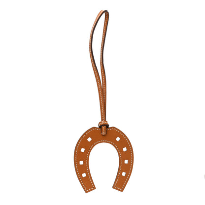 Hermes Barenia Paddock Horseshoe Bag Charm Fauve 1 of 3