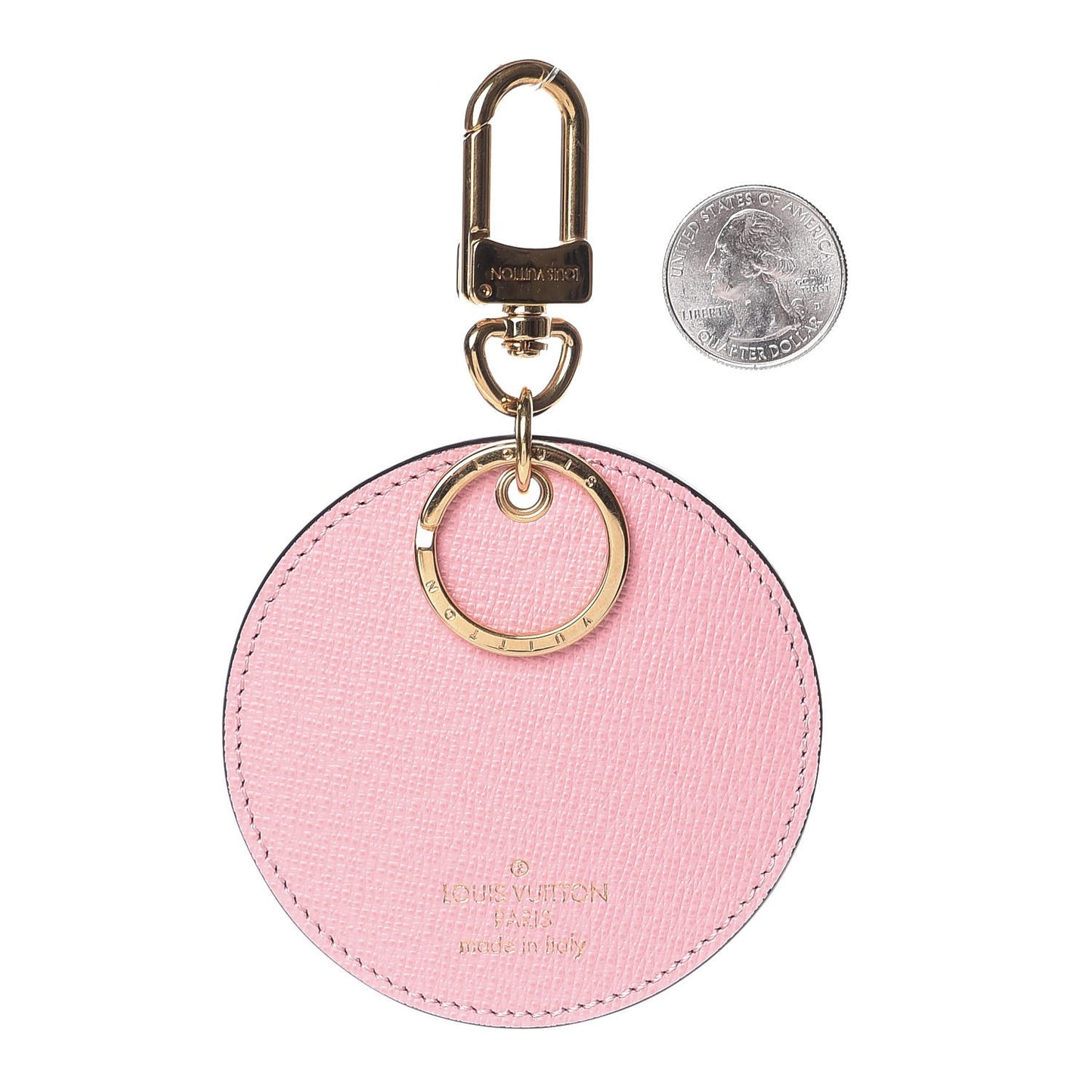 Monogram Jungle Dots Bag Charm Key Ring Sugar Pink Poppy