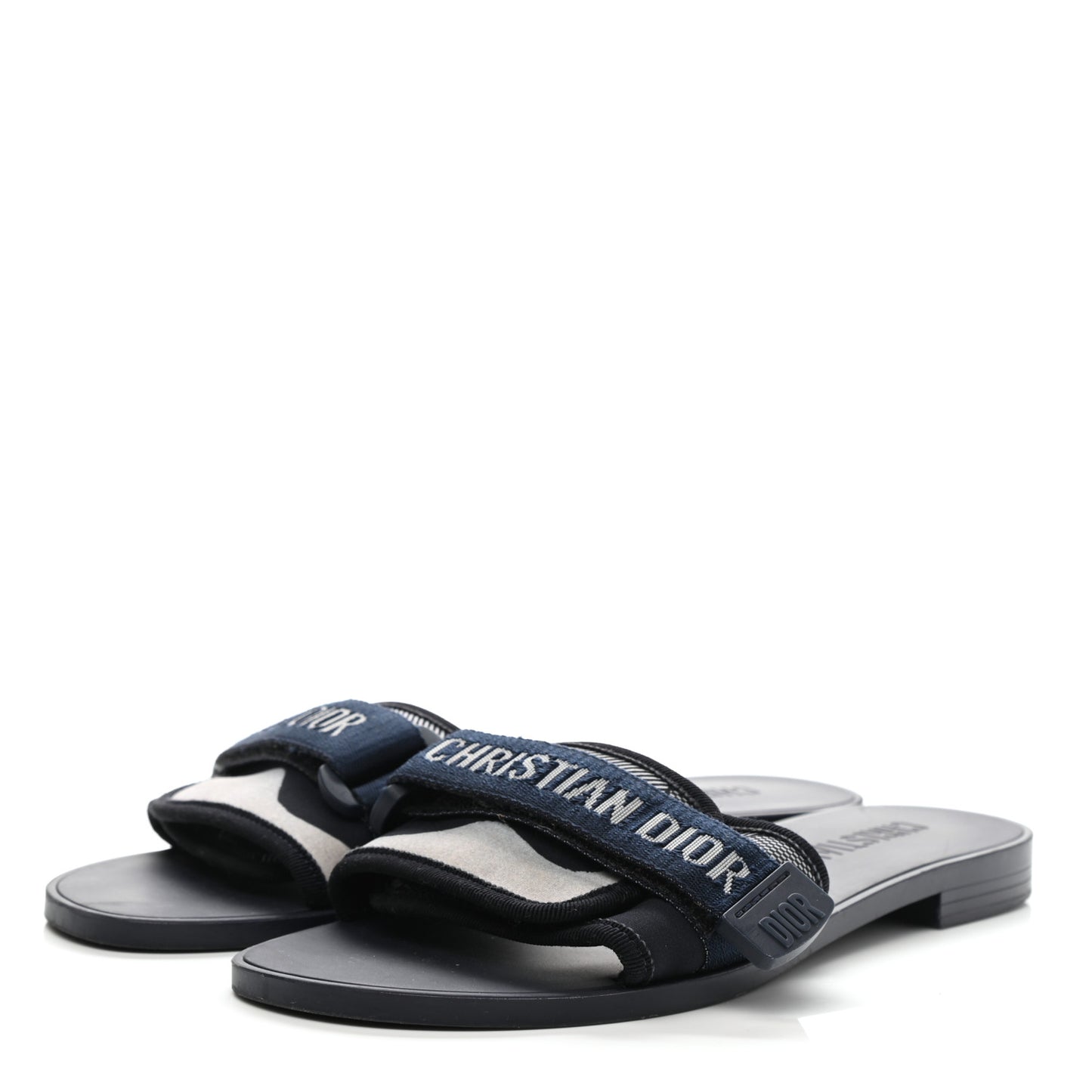 Technical Stretch Fabric Camouflage Dio(r)evolution Slide Sandals 39 Deep Blue