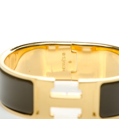 Hermes Enamel Wide Clic Clac H Bracelet GM Vert Bronze 5 of 5