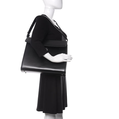Balenciaga Shiny Box Calfskin Large Ghost Shoulder Bag Black 2 of 10