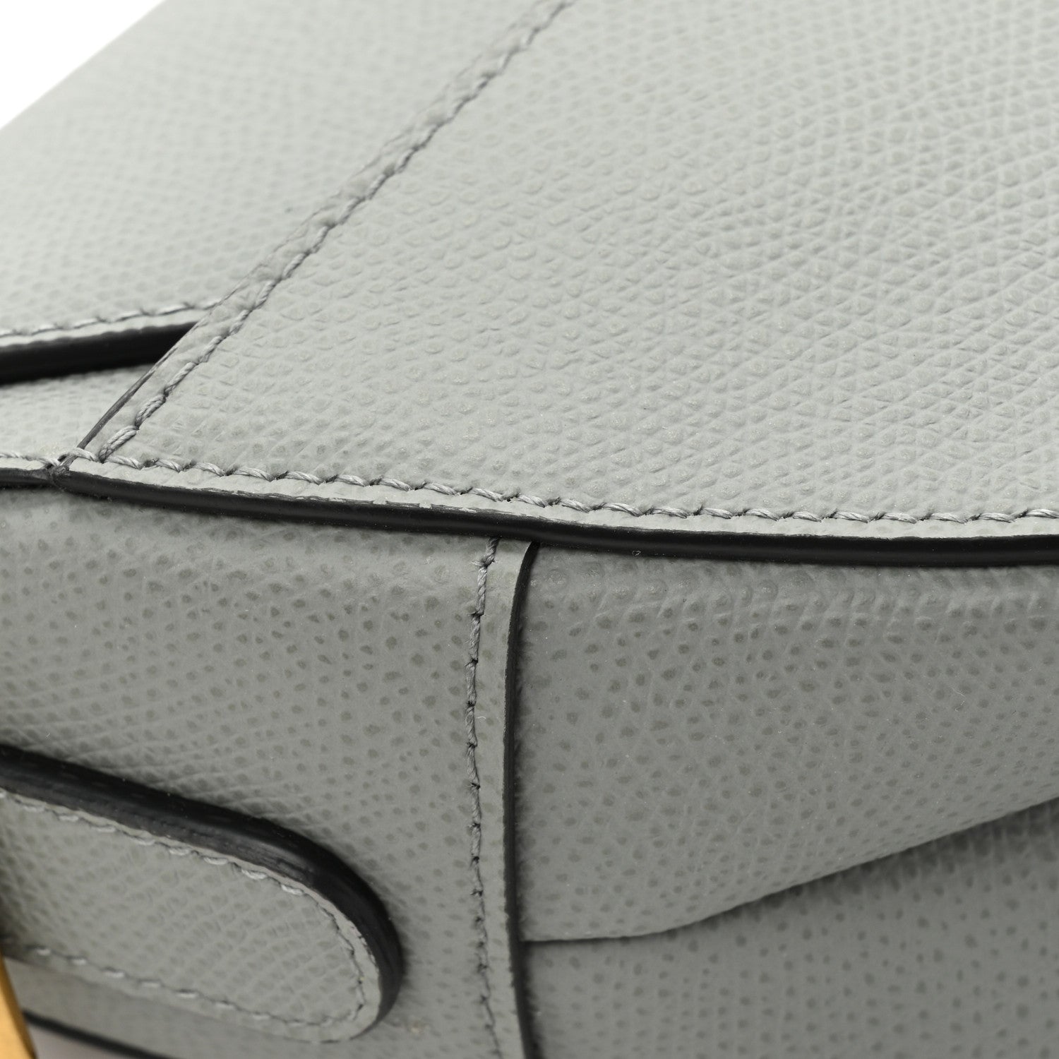 Christian Dior Grained Calfskin Saddle Bag Grey Stone 13 of 13