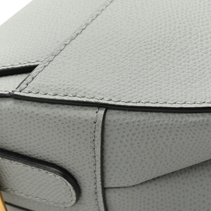 Christian Dior Grained Calfskin Saddle Bag Grey Stone 13 of 13